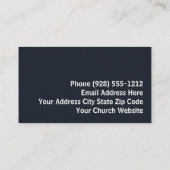 Pearly Gates Gold Cross Church Business Cards Visitenkarte (Rückseite)