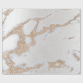 Pearly Ivory Gold Champagne Metallic Gray Marble Geschenkpapier (Flach)