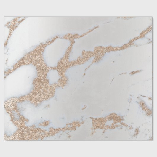 Pearly Ivory Gold Champagne Metallic Gray Marble Geschenkpapier (Flach)