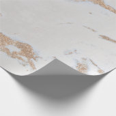 Pearly Ivory Gold Champagne Metallic Gray Marble Geschenkpapier (Ecke)