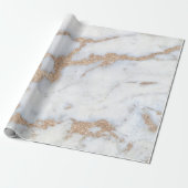 Pearly Ivory Gold Champagner Glitzer Gray Marble Geschenkpapier (Ungerollt)