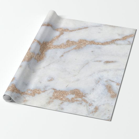 Pearly Ivory Gold Champagner Glitzer Gray Marble Geschenkpapier (Ungerollt)