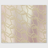 Pearly Pearls Ivory Creamy Bridal Wedding Birthday Geschenkpapier (Flach)