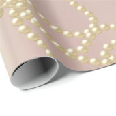 Pearly Pearls Ivory Creamy Bridal Wedding Birthday Geschenkpapier (Rolleneckpunkt)