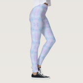 Pearly Psychedelic Pastel Lavender Blue Pink Leggings (Rechts)