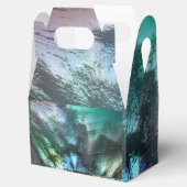 Pearly rock Textur in blauem Zyan bis silvery grau Geschenkschachtel (Geöffnet)