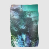 Pearly rock Textur in blauem Zyan bis silvery grau Golfhandtuch (Vorderseite)