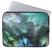 Pearly rock Textur in blauem Zyan bis silvery grau Laptopschutzhülle (Vorderseite)