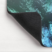 Pearly rock Textur in blauem Zyan bis silvery grau Mousepad (Ecke)