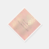 Pearly Rose Gold Blush Polka Dots Individuelle Nam Serviette (Ecke)