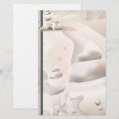 Pearly Seashells Ocean Beach Stationery Briefpapier (Vorne/Hinten)