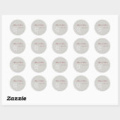 Pearly Snowflakes - Hochzeitsticker Runder Aufkleber (Blatt)