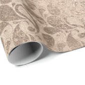 Pearly Titanium Ivory Blumenglas Shiny Glam Geschenkpapier (Rolleneckpunkt)