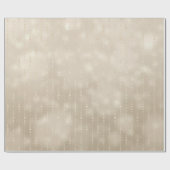 Pearly Titanium Ivory Drops Glass Shiny Glam Geschenkpapier (Flach)