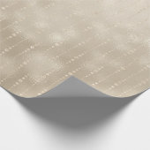 Pearly Titanium Ivory Drops Glass Shiny Glam Geschenkpapier (Ecke)