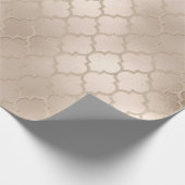 Pearly Titanium Ivory Quarzglas Shiny Glam Geschenkpapier (Ecke)
