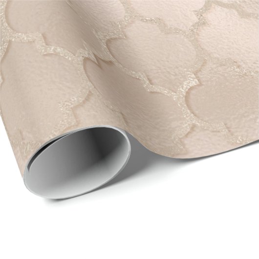 Pearly Titanium Ivory Quarzglas Shiny Glam Geschenkpapier (Rolleneckpunkt)