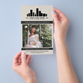 Pearly White Holzkohlefotograf Logo Big Foto Flyer (Handgriff)