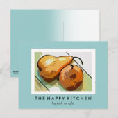 Pears Pair Postkarte (Vorne/Hinten)
