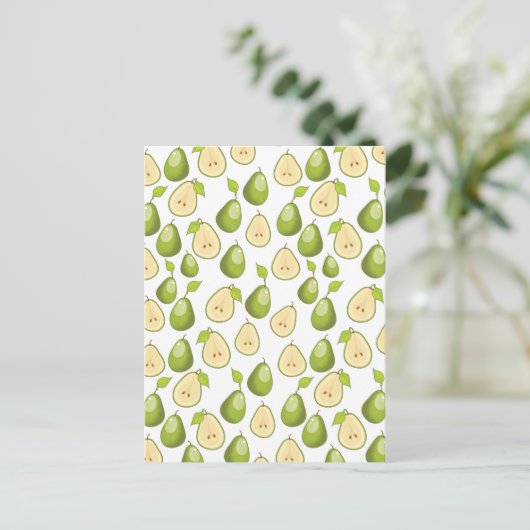 Pears Pattern Postkarte (Stehend Vorderseite)