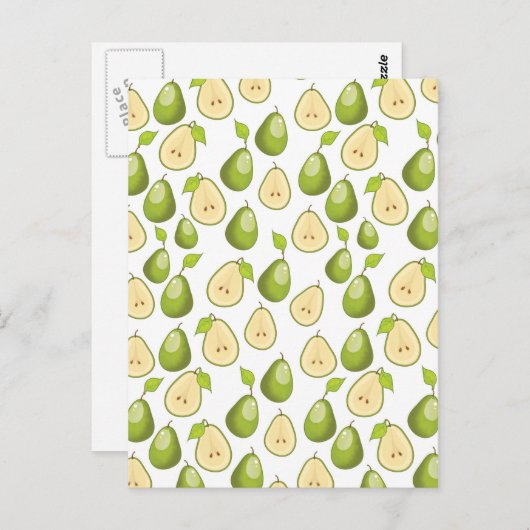 Pears Pattern Postkarte (Vorne/Hinten)