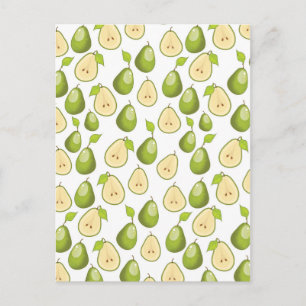 Pears Pattern Postkarte