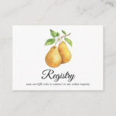 Pears QR Code Bridal Shower Registry  Begleitkarte (Vorderseite)