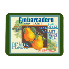 Pears Retro Crate Art Magnet
