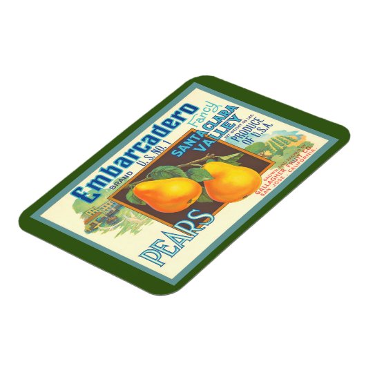 Pears Retro Crate Art Magnet (Linke Seite)