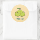 Pears sagt, danke runder aufkleber (Tasche)