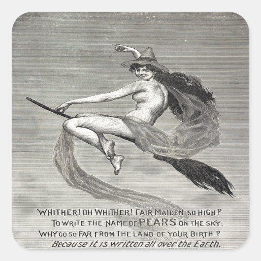 Pears Soap Hexe Quadratischer Aufkleber (Vorderseite)