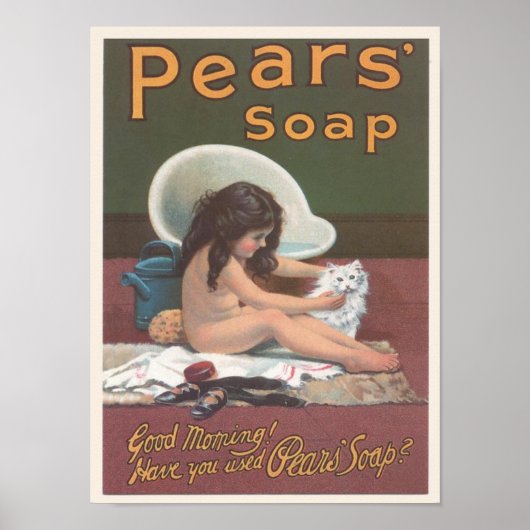 Pears Soap Kat Bath Ad Poster (Vorne)