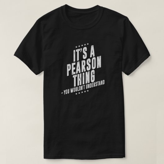 Pearson-lustige Nachname T-Shirt (Design vorne)