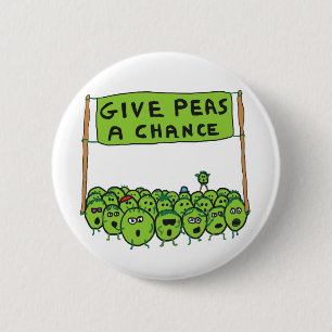 Peas A Chance Button