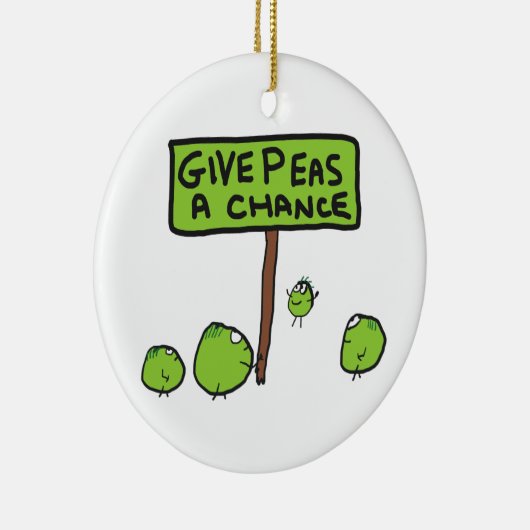Peas A Chance Keramik Ornament (Rechts)