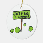 Peas A Chance Keramik Ornament (Links)