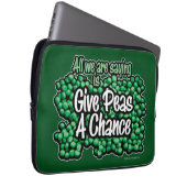 Peas A Chance Laptopschutzhülle (Vorne Rechts)
