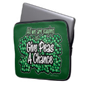 Peas A Chance Laptopschutzhülle (Vorderseite Links)