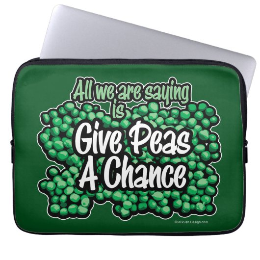 Peas A Chance Laptopschutzhülle (Vorderseite)