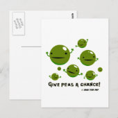 Peas a Chance Postkarte (Vorne/Hinten)