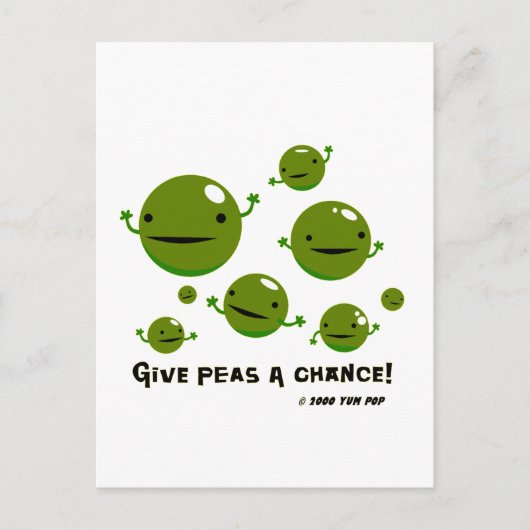 Peas a Chance Postkarte (Vorderseite)