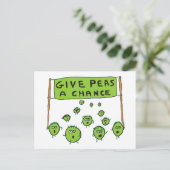 Peas A Chance Postkarte (Stehend Vorderseite)