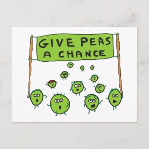 Peas A Chance Postkarte