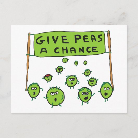 Peas A Chance Postkarte (Vorderseite)