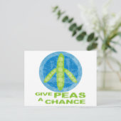Peas a Chance Postkarte (Stehend Vorderseite)