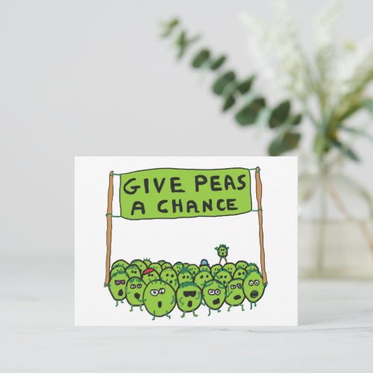 Peas A Chance Postkarte (Stehend Vorderseite)