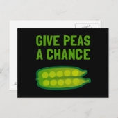 Peas A Chance Postkarte (Vorne/Hinten)