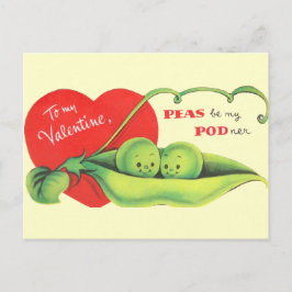 Peas Be My Podner Feiertagspostkarte