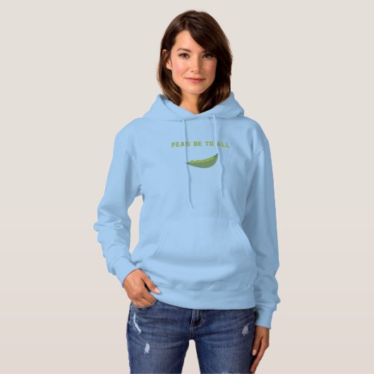 Peas be to All! (dunkler Hintergrund) Hoodie (Vorne ganz)
