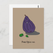 "Peas Figive Me" (Please Forgive Me) Postcard Postkarte (Vorne/Hinten)